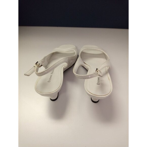 Etienne Aigner Women's White Leather Wedges Size 6M - Picture 4 of 8